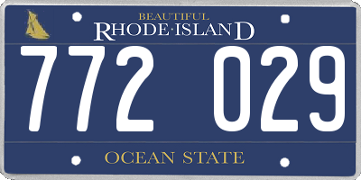 RI license plate 772029