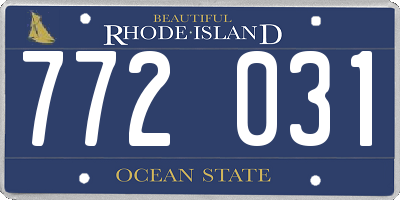 RI license plate 772031
