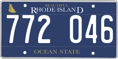RI license plate 772046