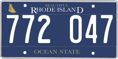 RI license plate 772047