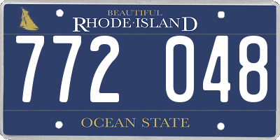 RI license plate 772048