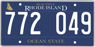 RI license plate 772049