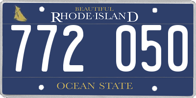 RI license plate 772050