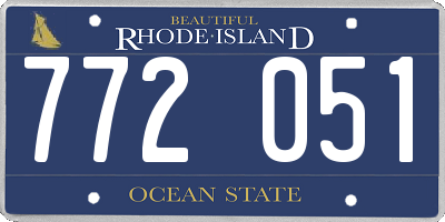 RI license plate 772051