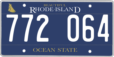 RI license plate 772064