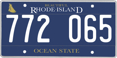 RI license plate 772065