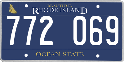 RI license plate 772069
