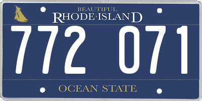 RI license plate 772071
