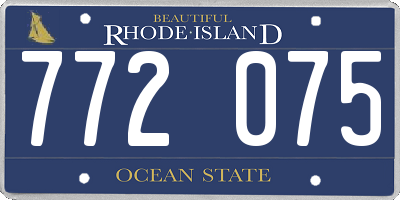 RI license plate 772075