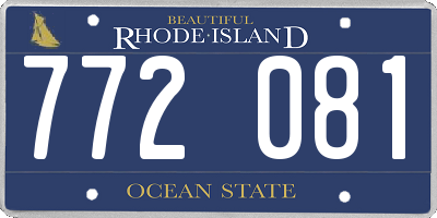 RI license plate 772081
