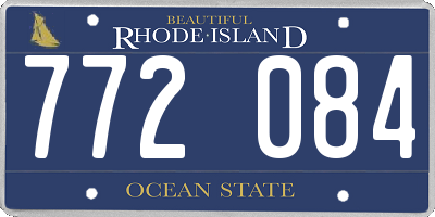 RI license plate 772084