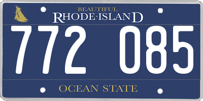 RI license plate 772085