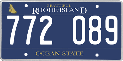 RI license plate 772089