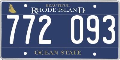 RI license plate 772093