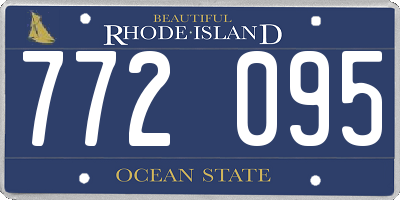 RI license plate 772095