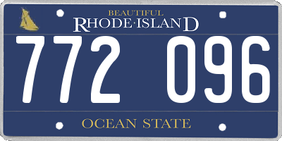 RI license plate 772096