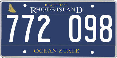 RI license plate 772098