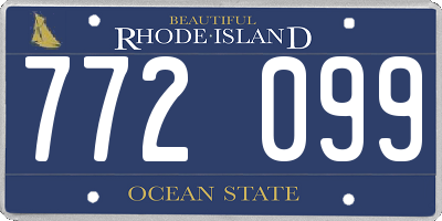 RI license plate 772099