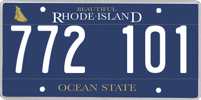 RI license plate 772101