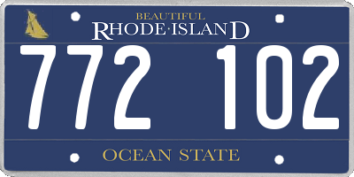 RI license plate 772102
