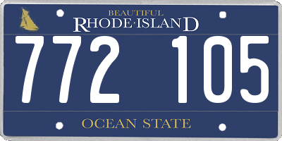 RI license plate 772105