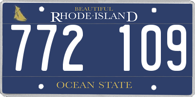 RI license plate 772109