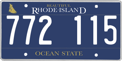 RI license plate 772115