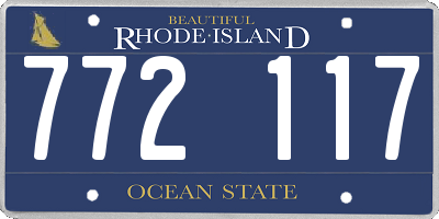 RI license plate 772117