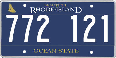 RI license plate 772121