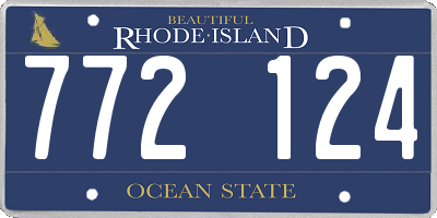 RI license plate 772124