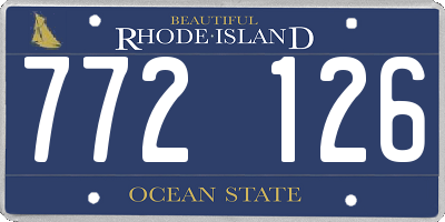 RI license plate 772126
