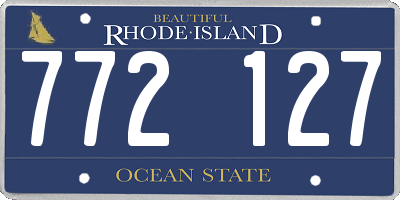 RI license plate 772127