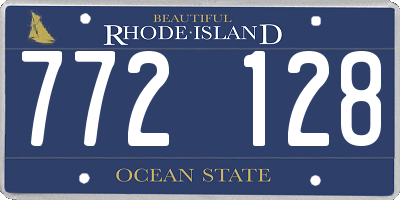 RI license plate 772128