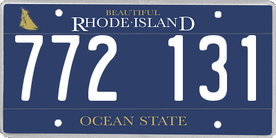 RI license plate 772131