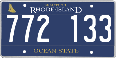RI license plate 772133
