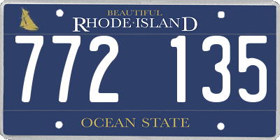 RI license plate 772135