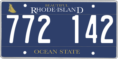 RI license plate 772142