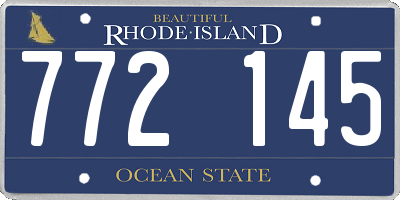 RI license plate 772145