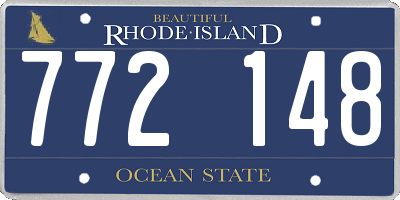 RI license plate 772148