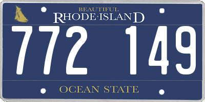 RI license plate 772149