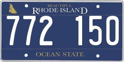 RI license plate 772150