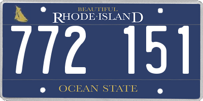 RI license plate 772151