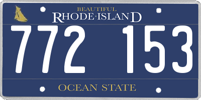 RI license plate 772153