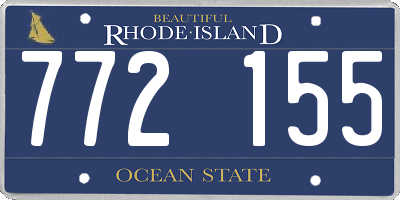 RI license plate 772155
