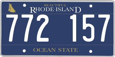 RI license plate 772157