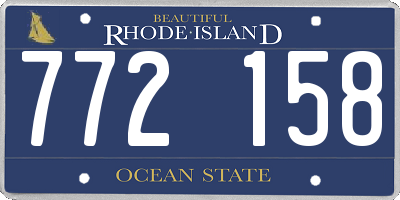 RI license plate 772158