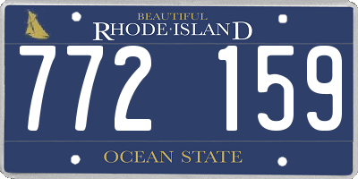 RI license plate 772159