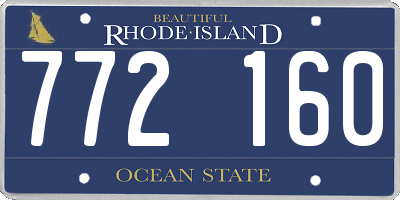 RI license plate 772160