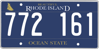 RI license plate 772161