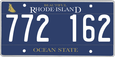 RI license plate 772162